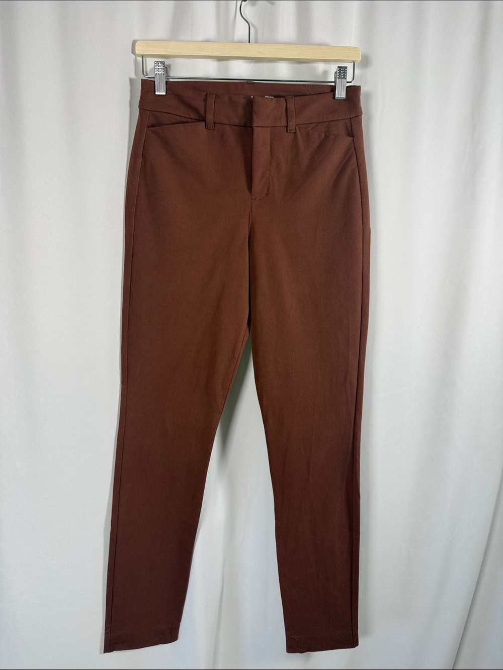Old Navy Pixie Skinny High-Rise Trousers in Chocolate Brown